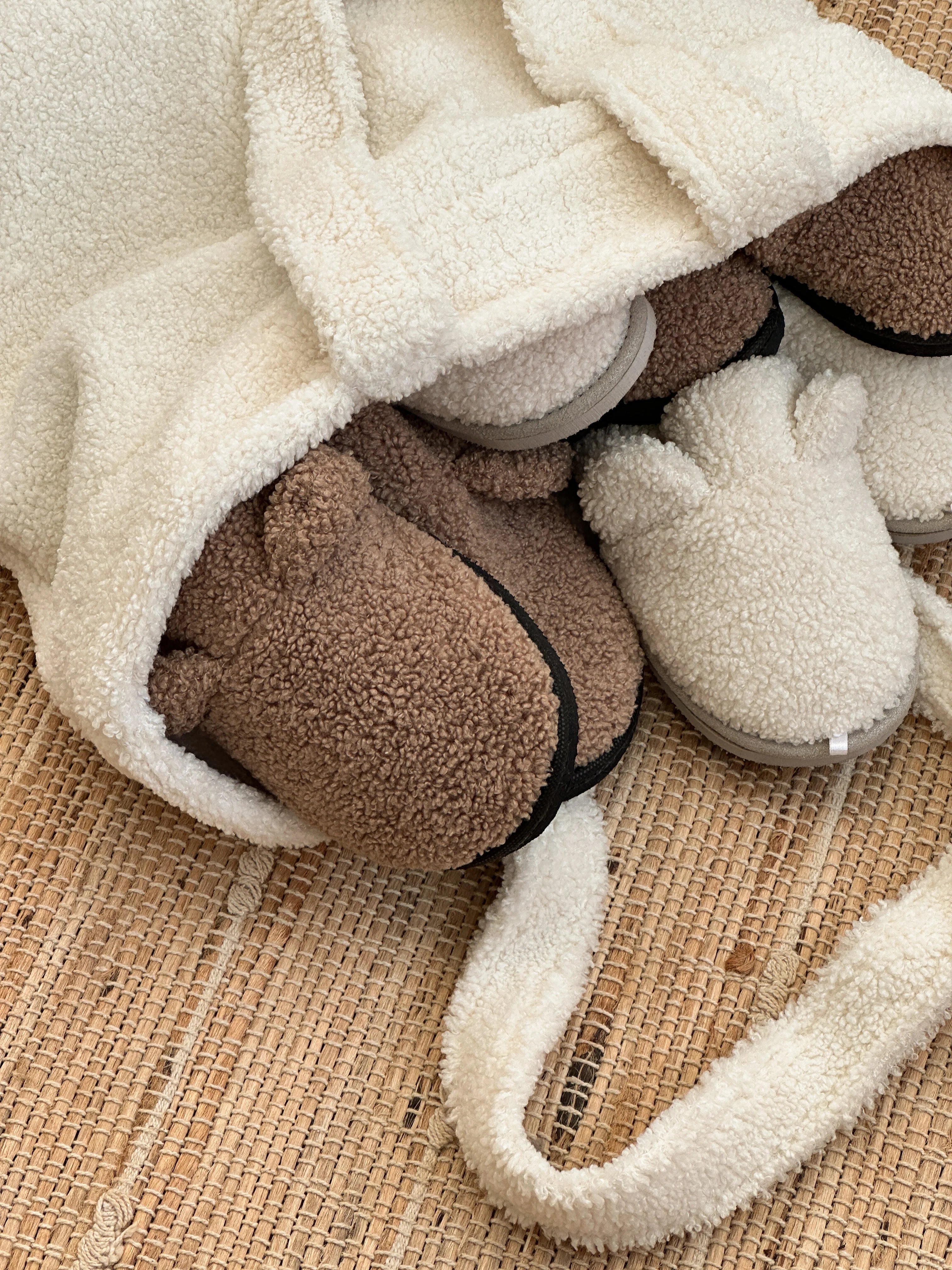 Men's slippers Teddy brown