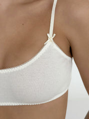 Lingerie Top "Tenderness" ribbed knitwear milk