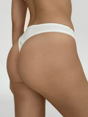 Lingerie Thongs “Tenderness” Milk Ribbed Knit