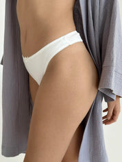 Lingerie Thongs “Tenderness” Milk Ribbed Knit