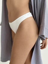 Lingerie Thongs “Tenderness” Milk Ribbed Knit