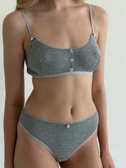 Underwear Top anthracite ribana