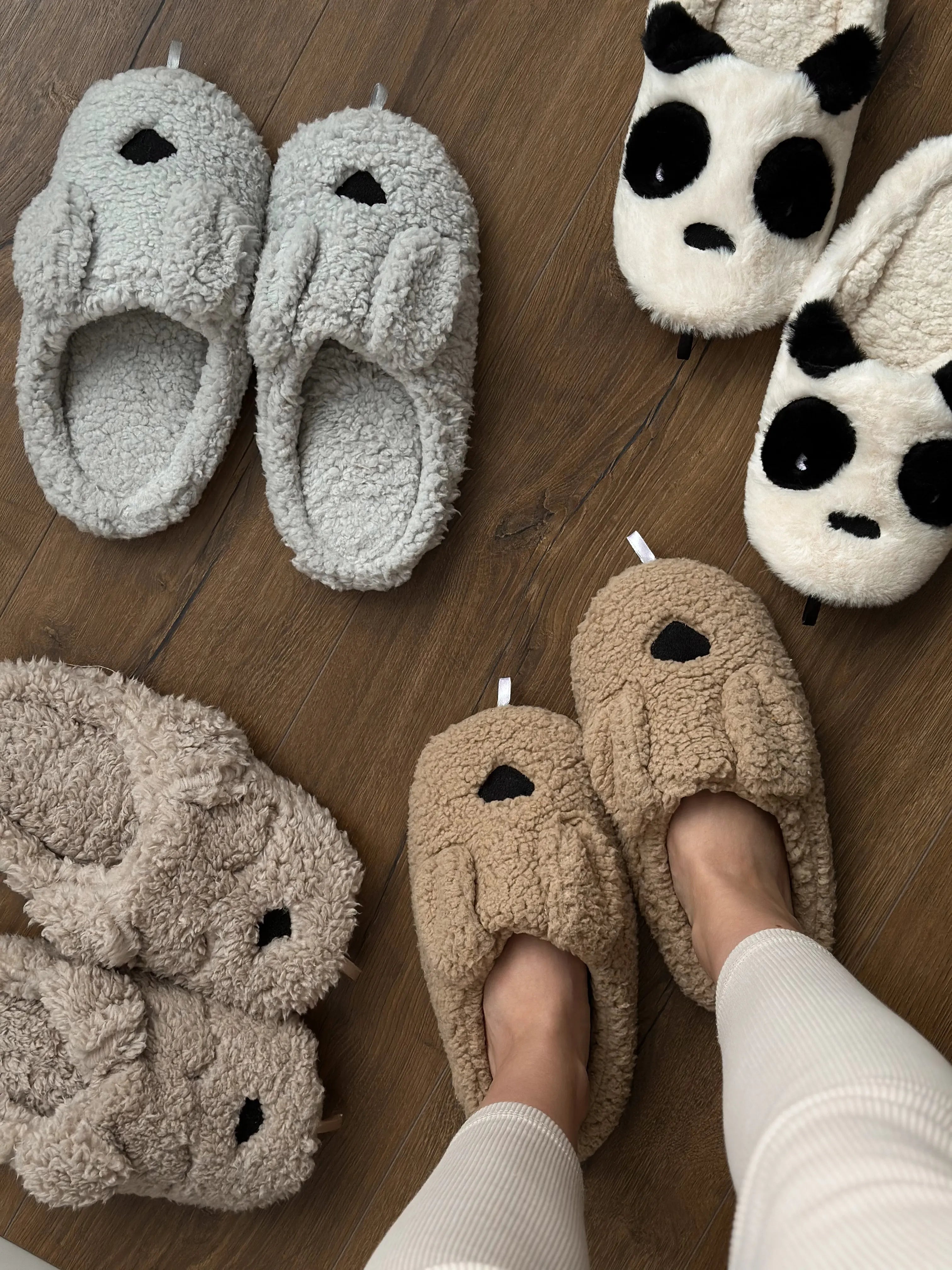 Women's slippers HS-LUX ANIMALS dog gray