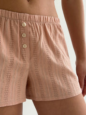 Suit batiste T-shirt and shorts beige/powder