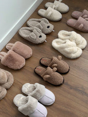 Women's HS fur slippers TEDDI brown