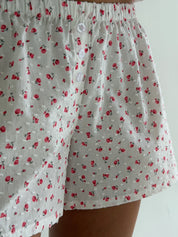 Batiste suit, T-shirt and shorts, rose