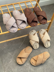 Women's slippers HS-VL waffle milk