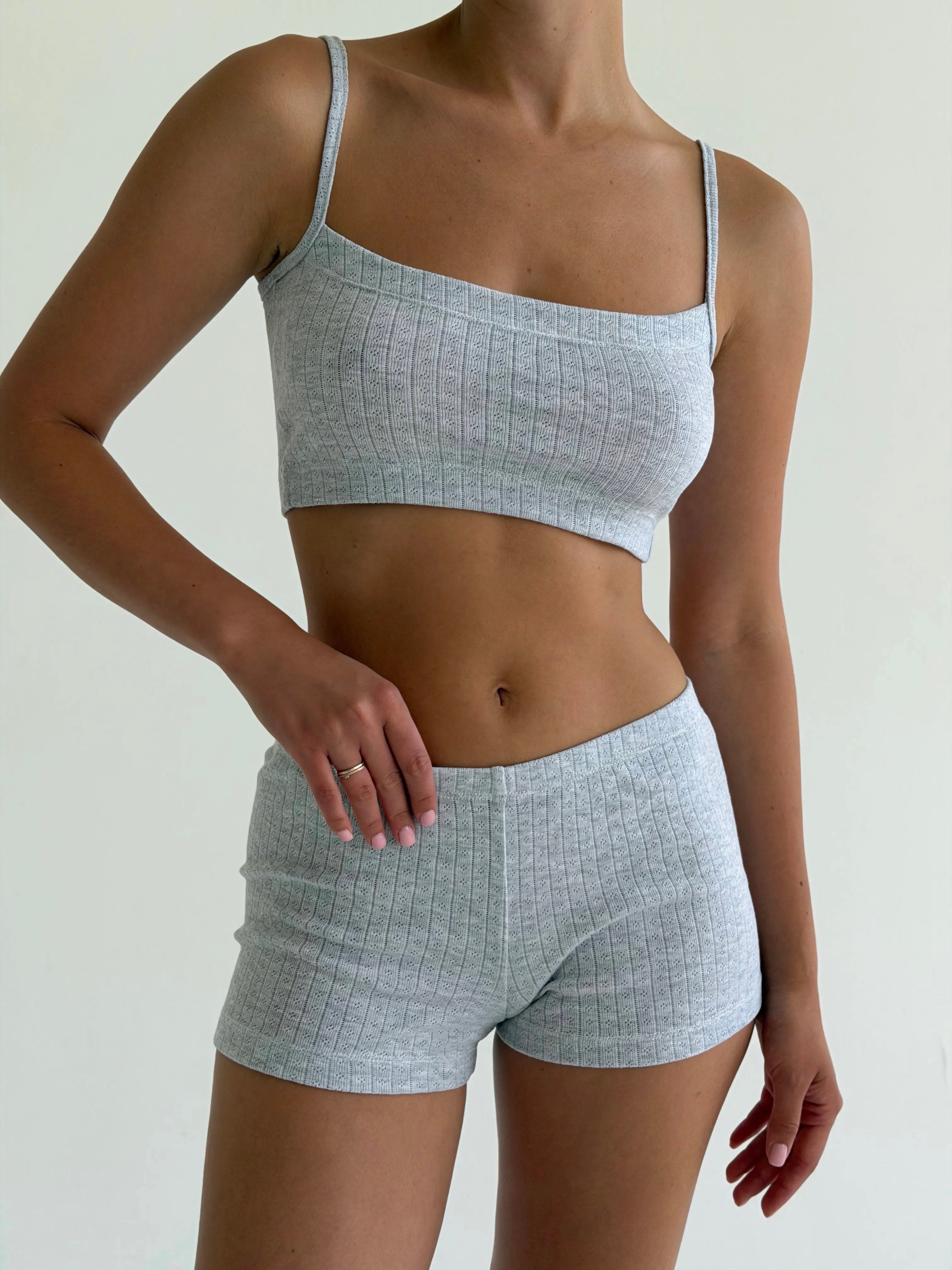 Ribana strappy top grey