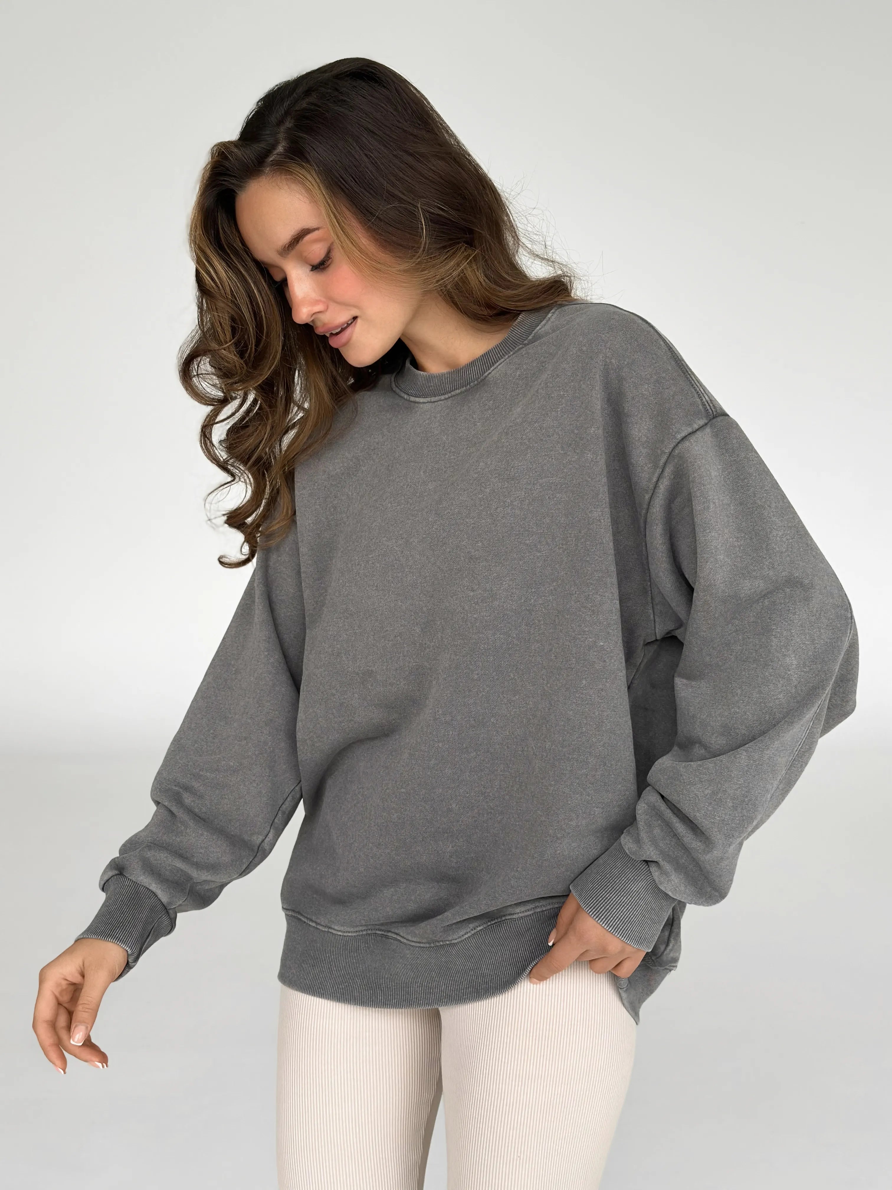 Sweatshirt graphite boiled