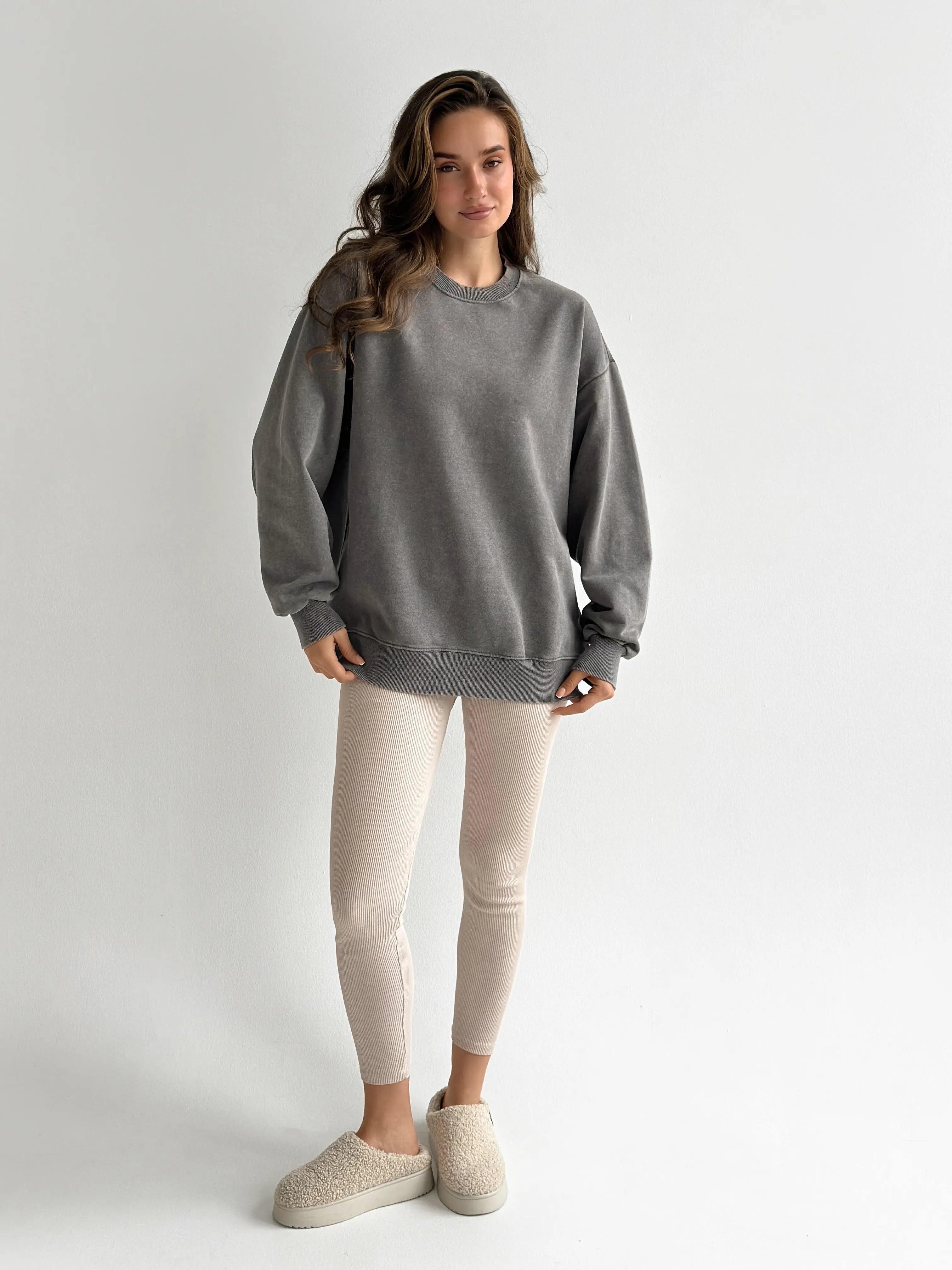 Sweatshirt graphite boiled