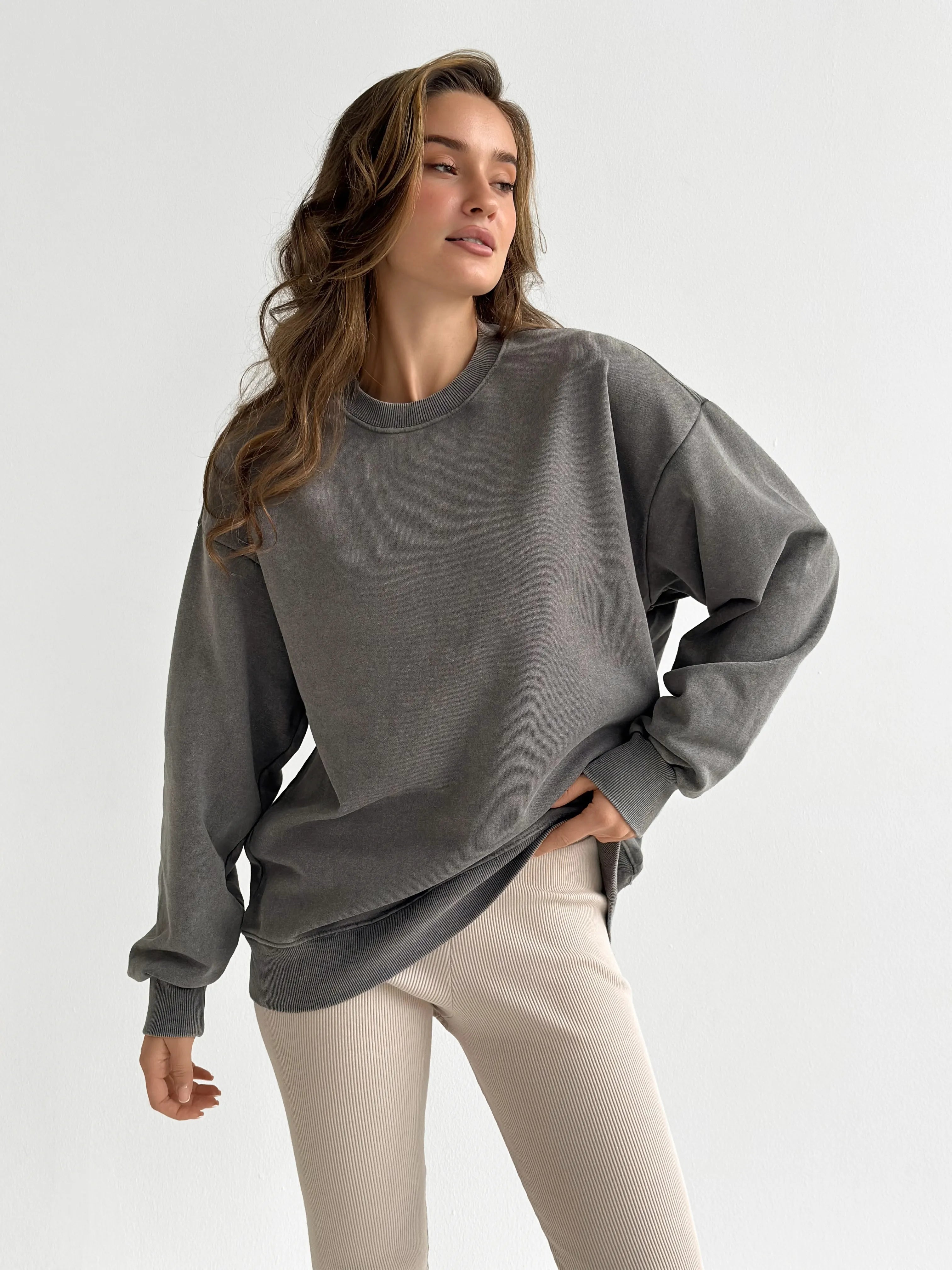 Sweatshirt graphite boiled