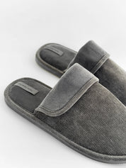 Men’s Cozy Velveteen Slippers HS-OZ Gray