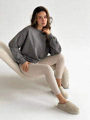 Sweatshirt graphite boiled