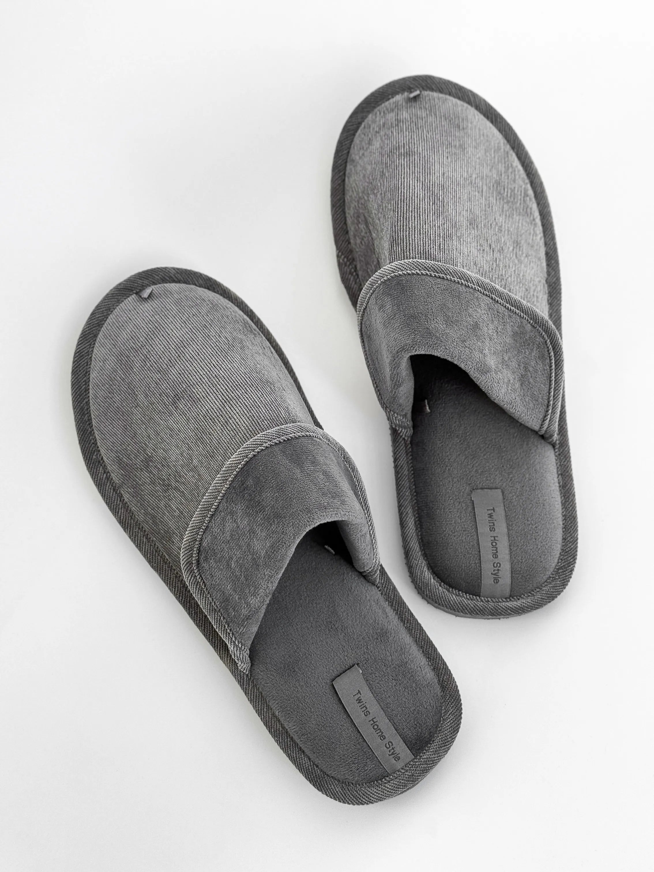 Men’s Cozy Velveteen Slippers HS-OZ Gray