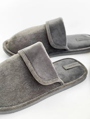 Men’s Cozy Velveteen Slippers HS-OZ Gray
