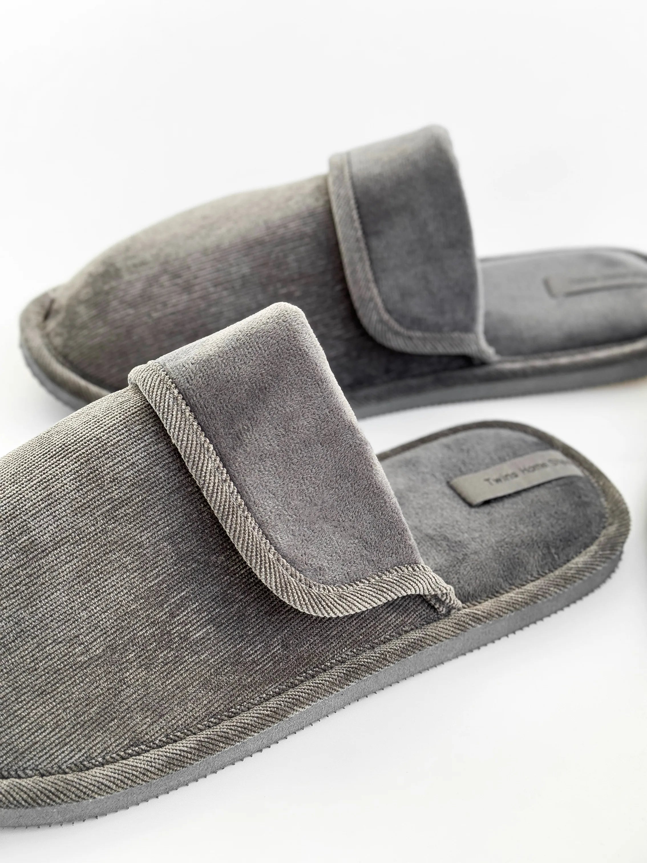 Men’s Cozy Velveteen Slippers HS-OZ Gray
