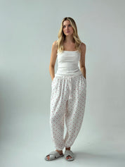 Muslin Pants Harem Pants flower 2-sl