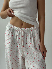 Muslin Pants Harem Pants flower 2-sl