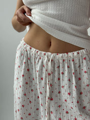 Muslin Pants Harem Pants flower 2-sl