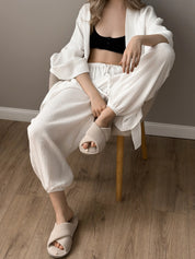 Pants Mono Harem pants muslin white 2-layer