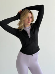 Yoga zippered sweatshirt black