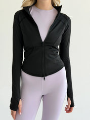 Yoga zippered sweatshirt black