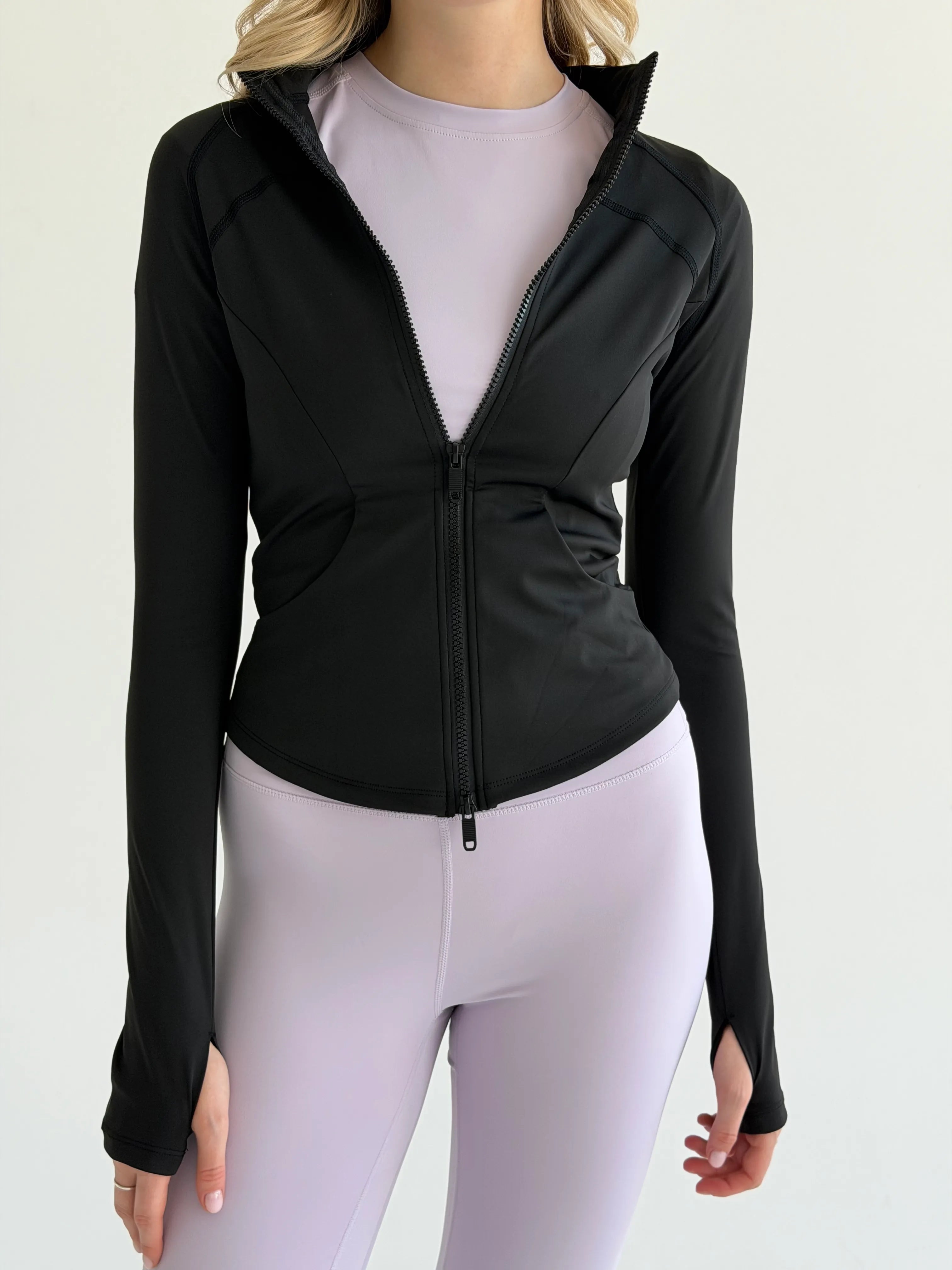 Yoga zippered sweatshirt black