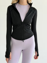 Yoga zippered sweatshirt black