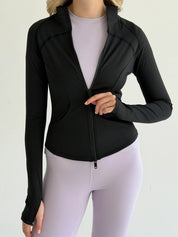 Yoga zippered sweatshirt black