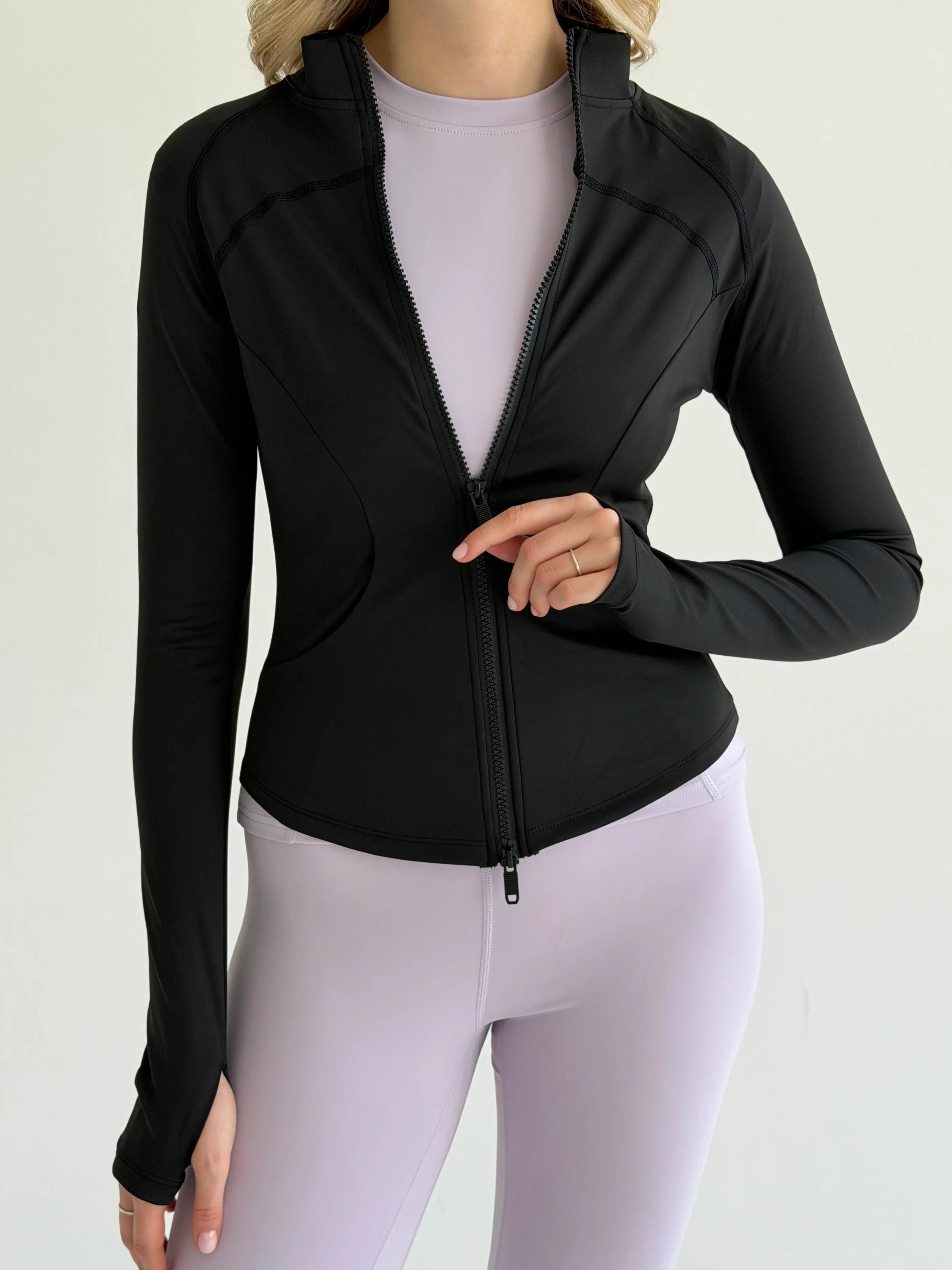 Yoga zippered sweatshirt black