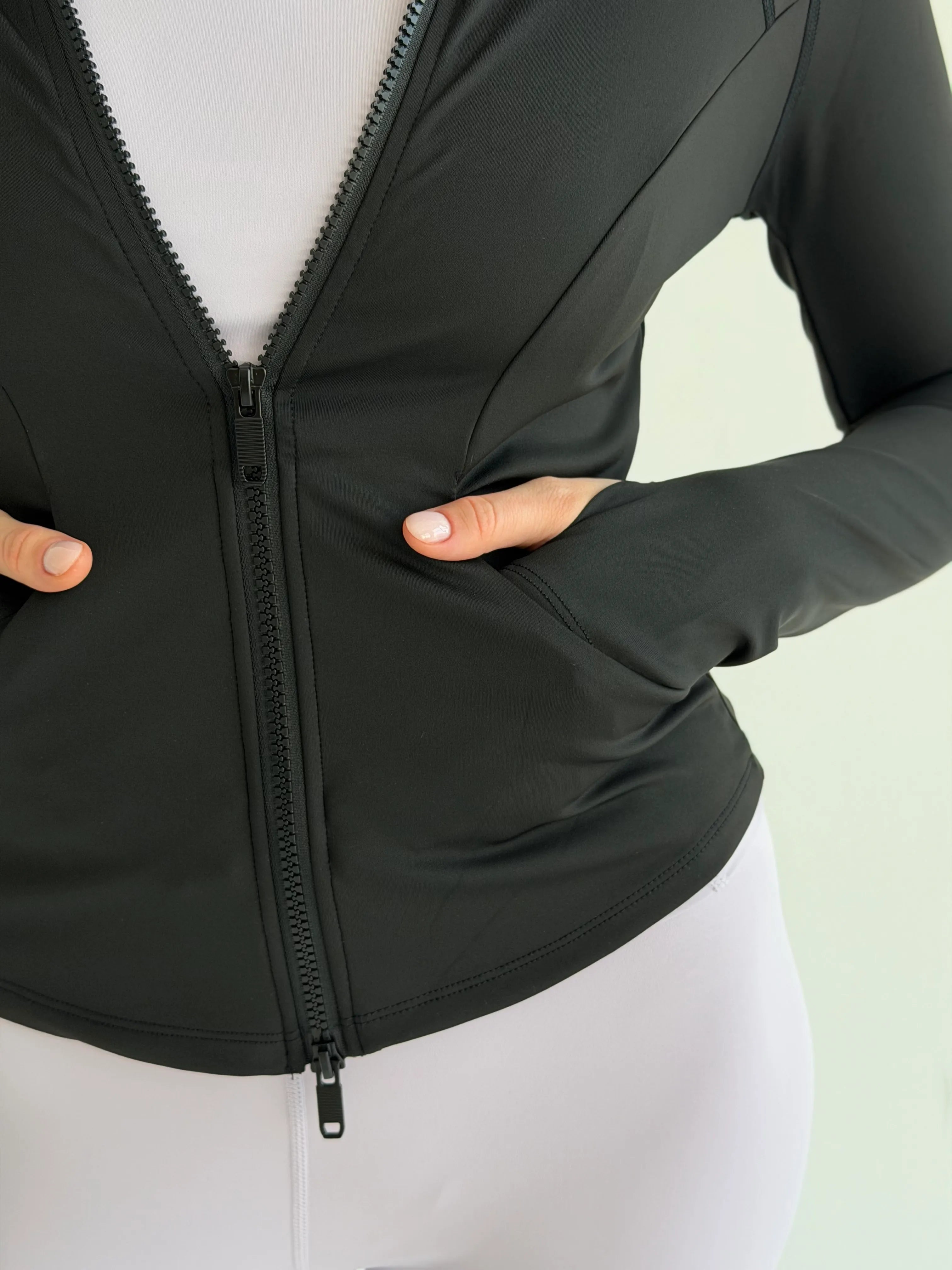 Yoga zippered sweatshirt black