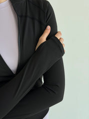 Yoga zippered sweatshirt black