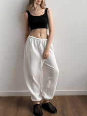 Pants Mono Harem pants muslin white 2-layer