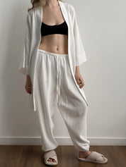 Pants Mono Harem pants muslin white 2-layer