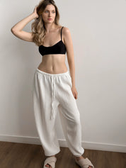 Pants Mono Harem pants muslin white 2-layer