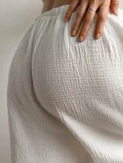 Pants Mono Harem pants muslin white 2-layer