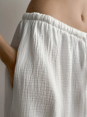 Pants Mono Harem pants muslin white 2-layer
