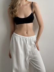 Pants Mono Harem pants muslin white 2-layer