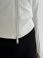 Yoga zippered sweatshirt white