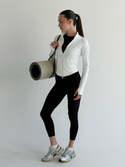 Yoga zippered sweatshirt white