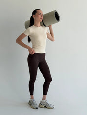Brown yoga leggings