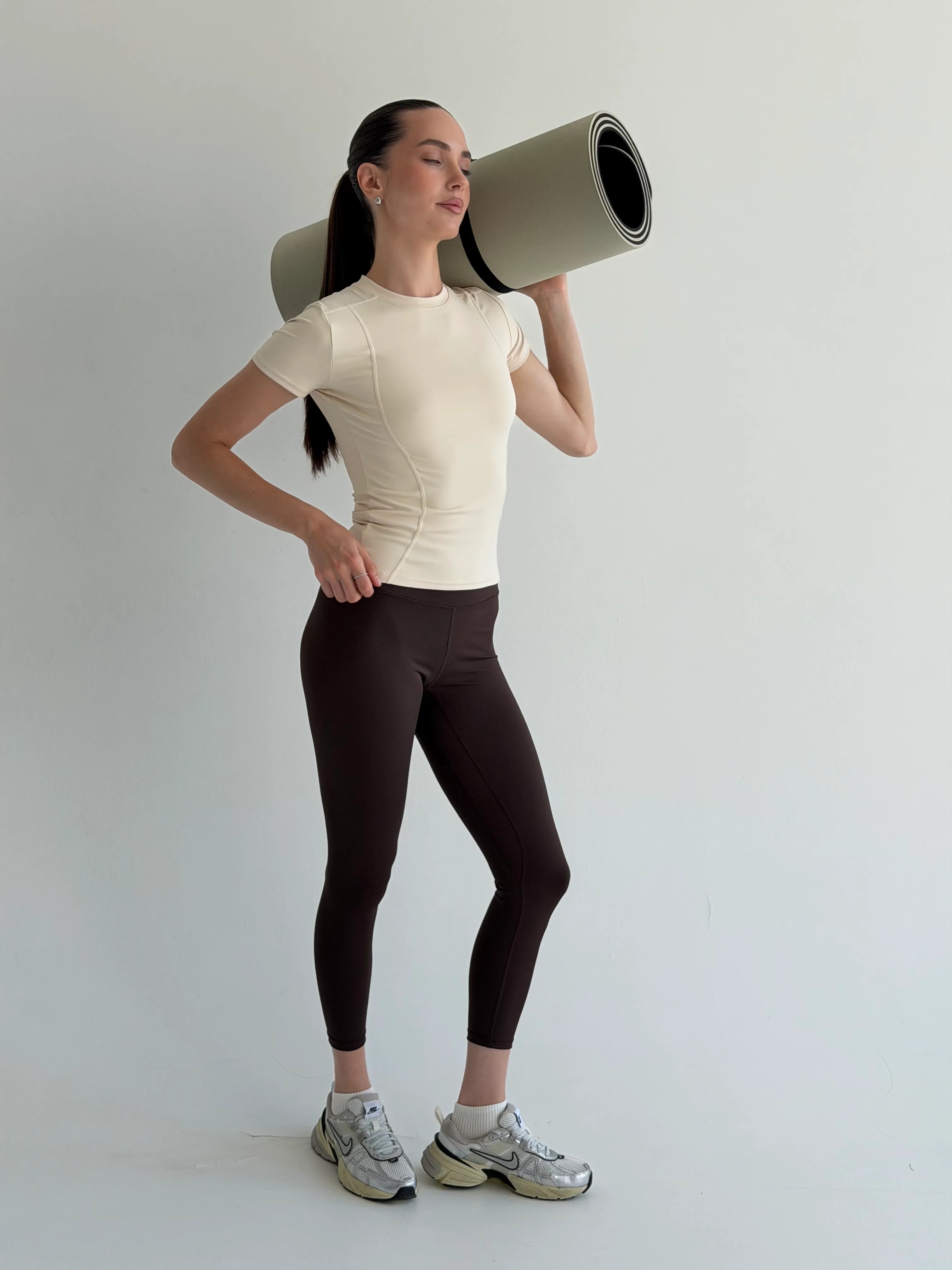 Brown yoga leggings