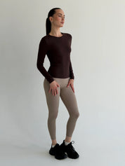 Yoga longsleeve brown