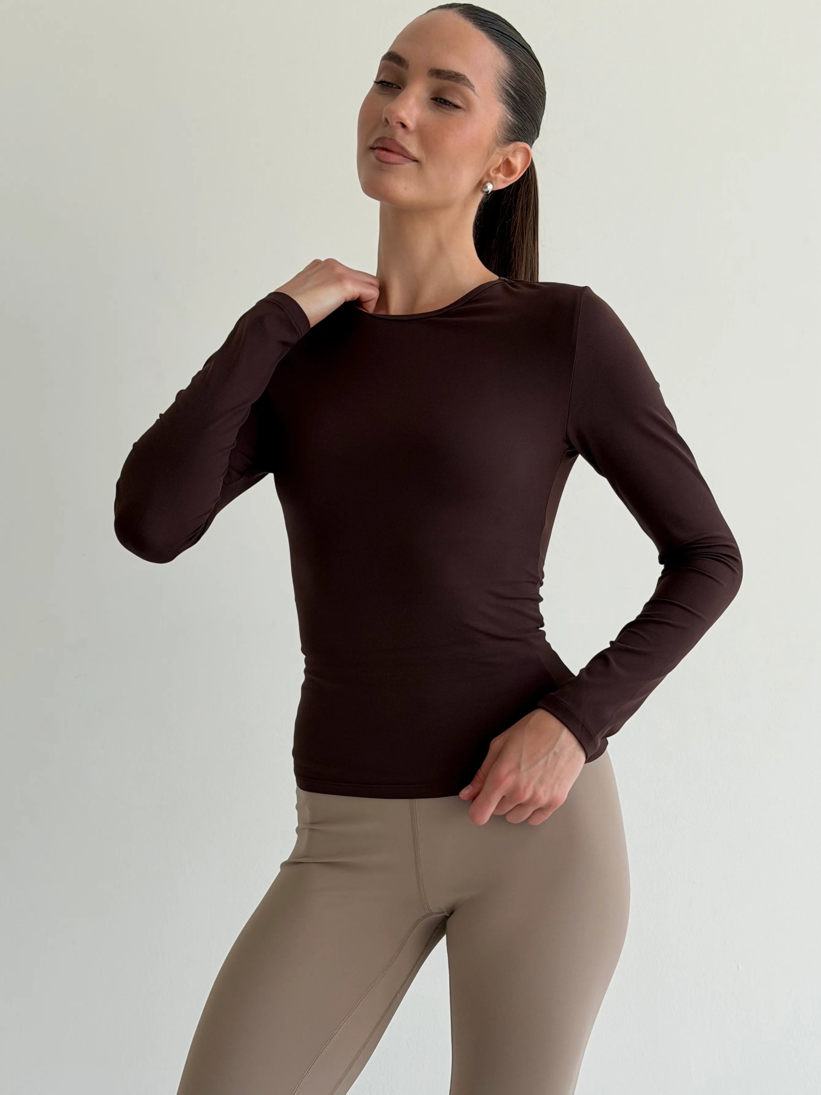 Yoga longsleeve brown