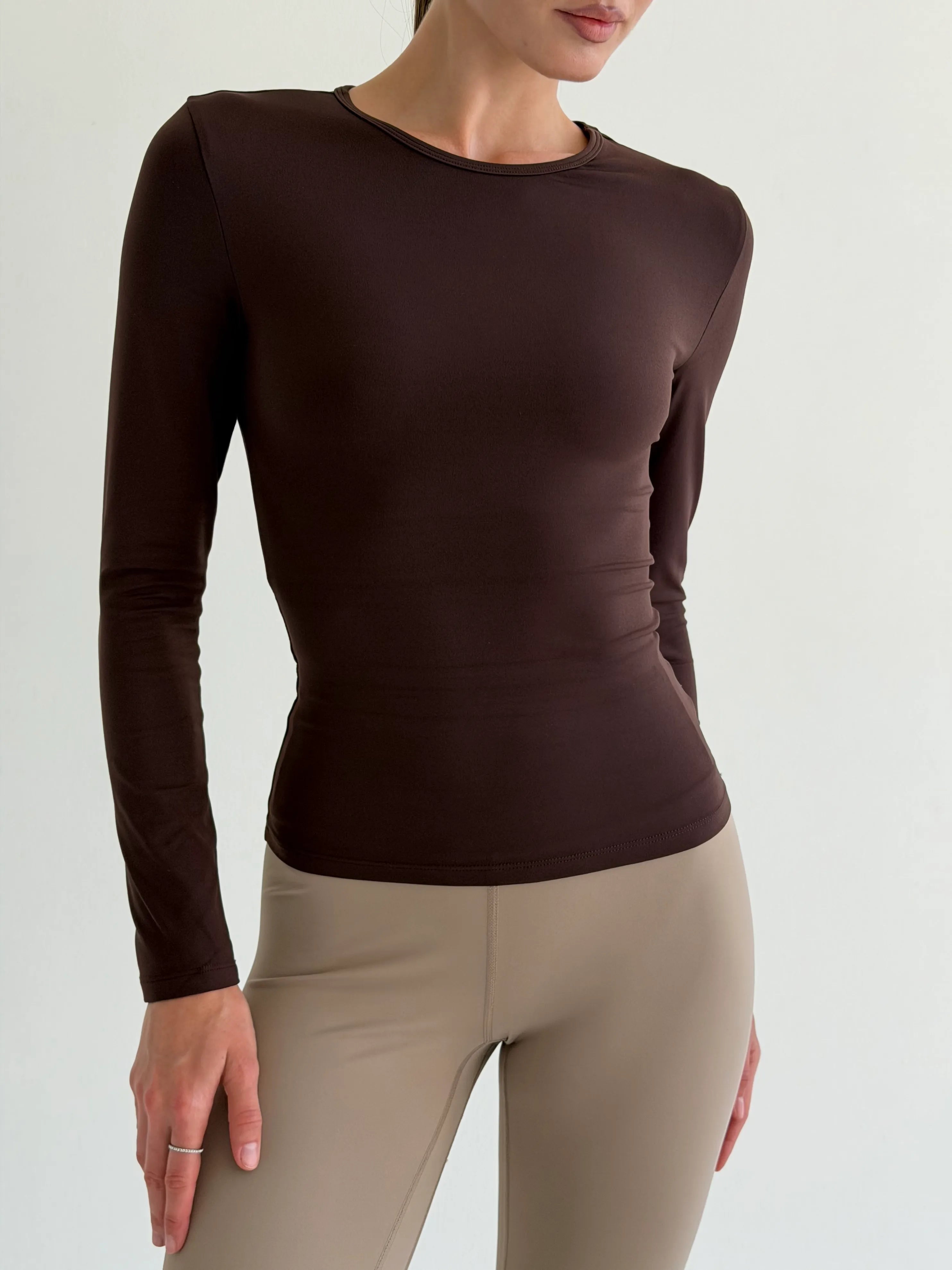 Yoga longsleeve brown