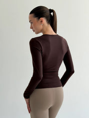 Yoga longsleeve brown