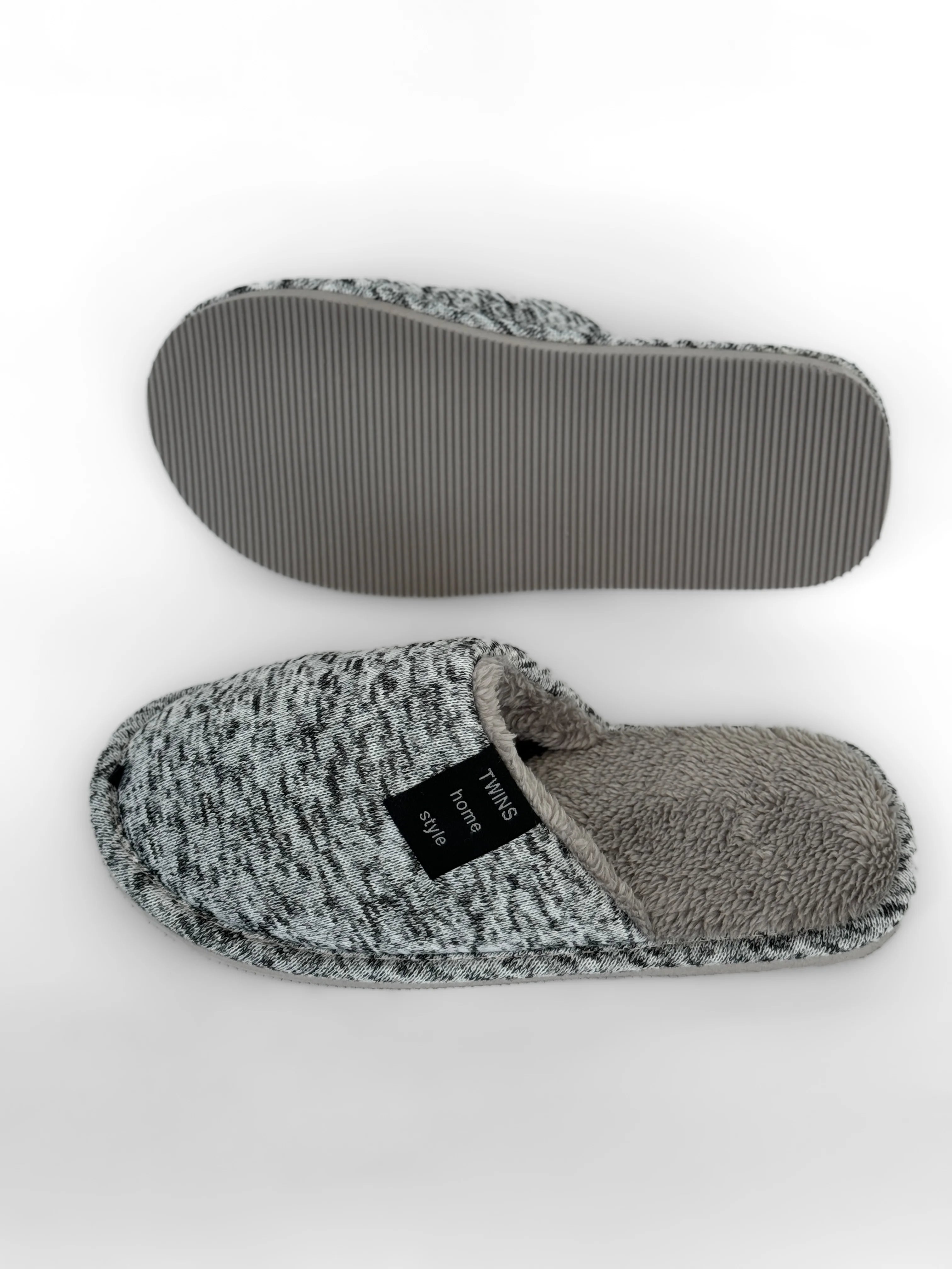 Men's slippers HS-OZ melange white