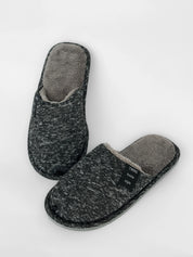 Men's slippers HS-OZ melange black