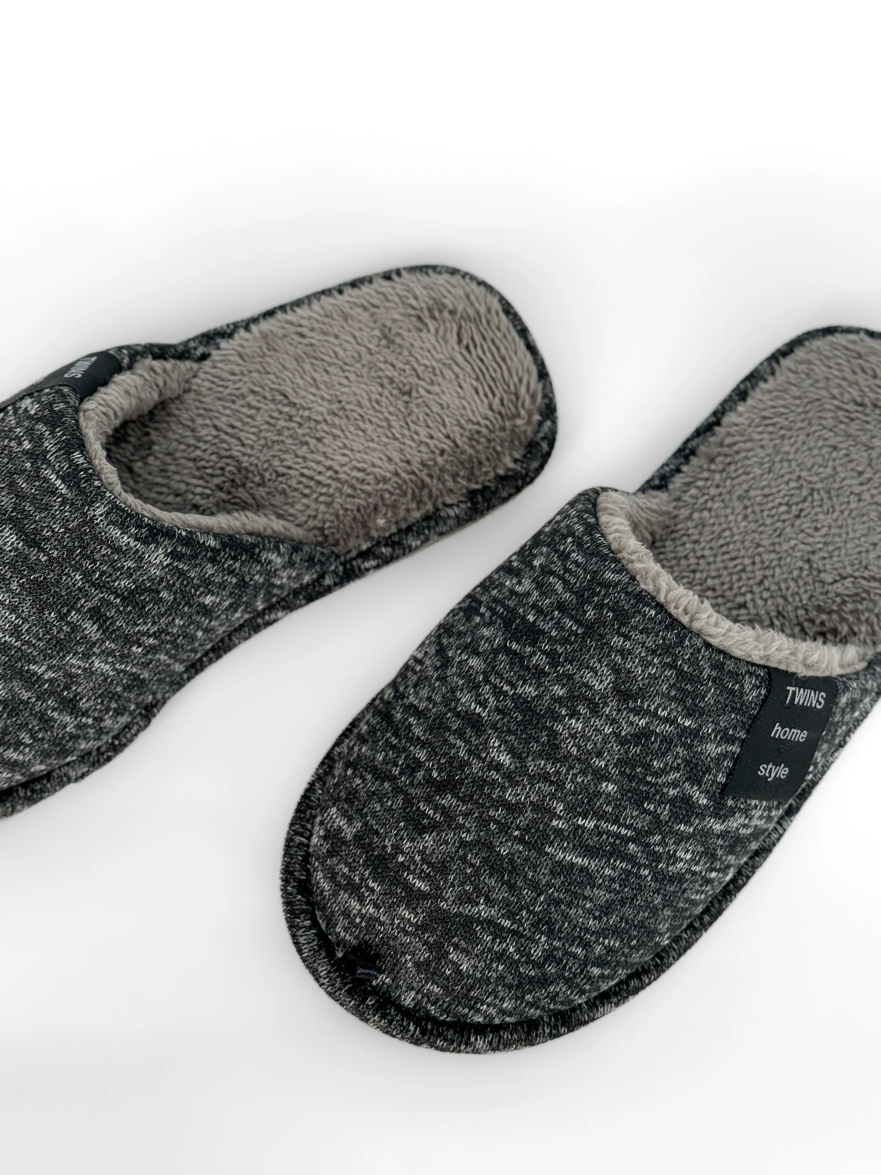 Men's slippers HS-OZ melange black
