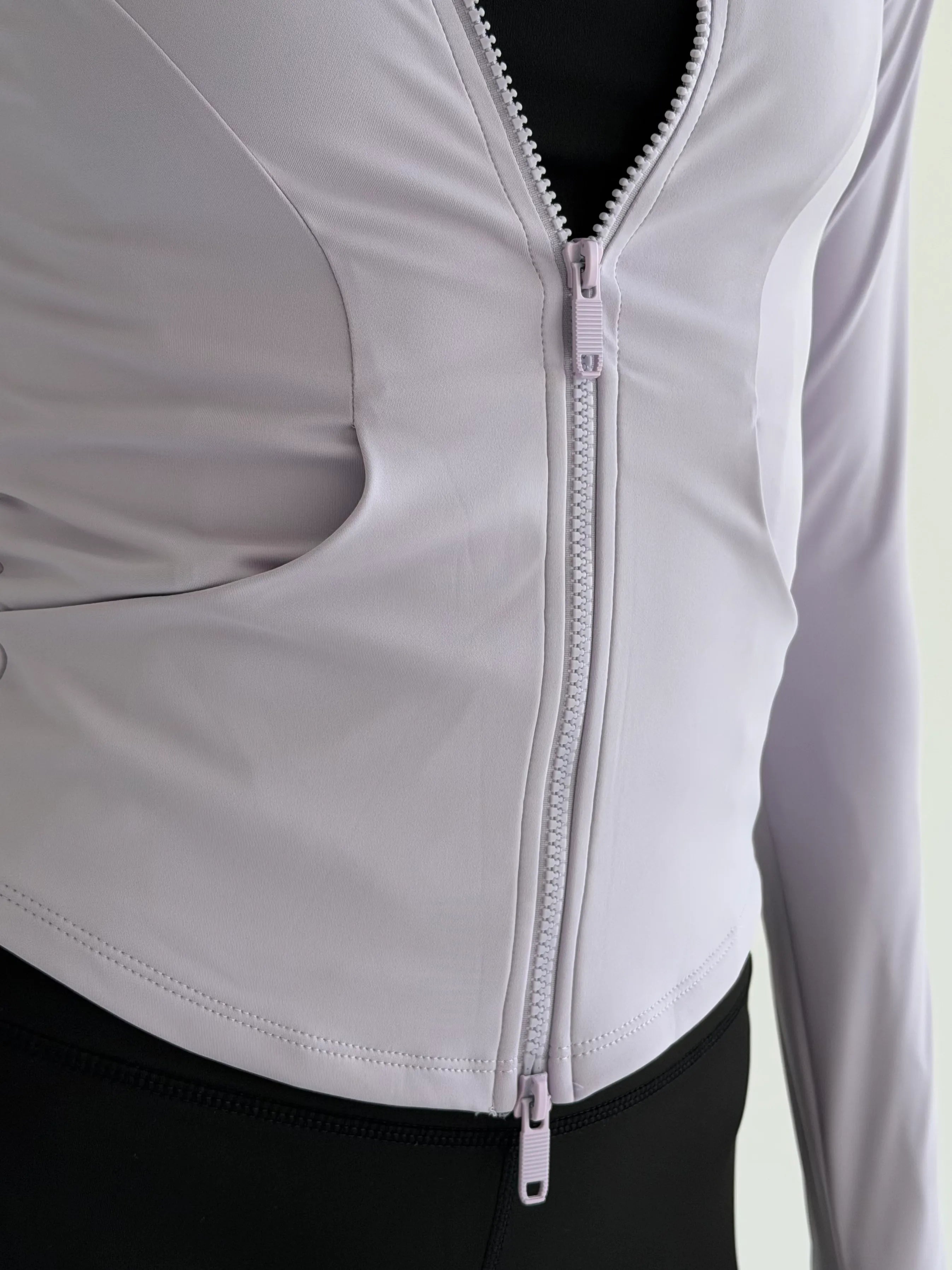 Yoga zippered sweatshirt lavender